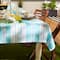Beach House Stripe Print Outdoor Tablecloth With Zipper 60" x 84"